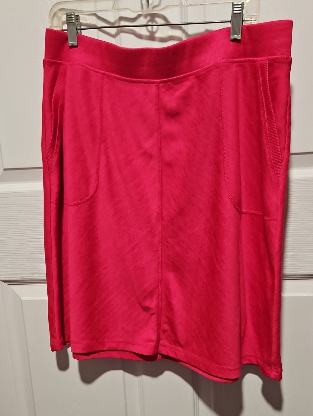 Talbots Hot Pink Knit Skirt with Front Pockets